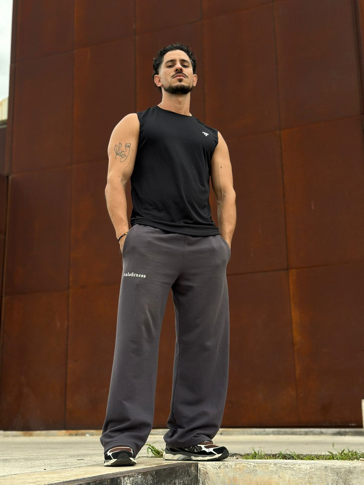 Longline Tank negro