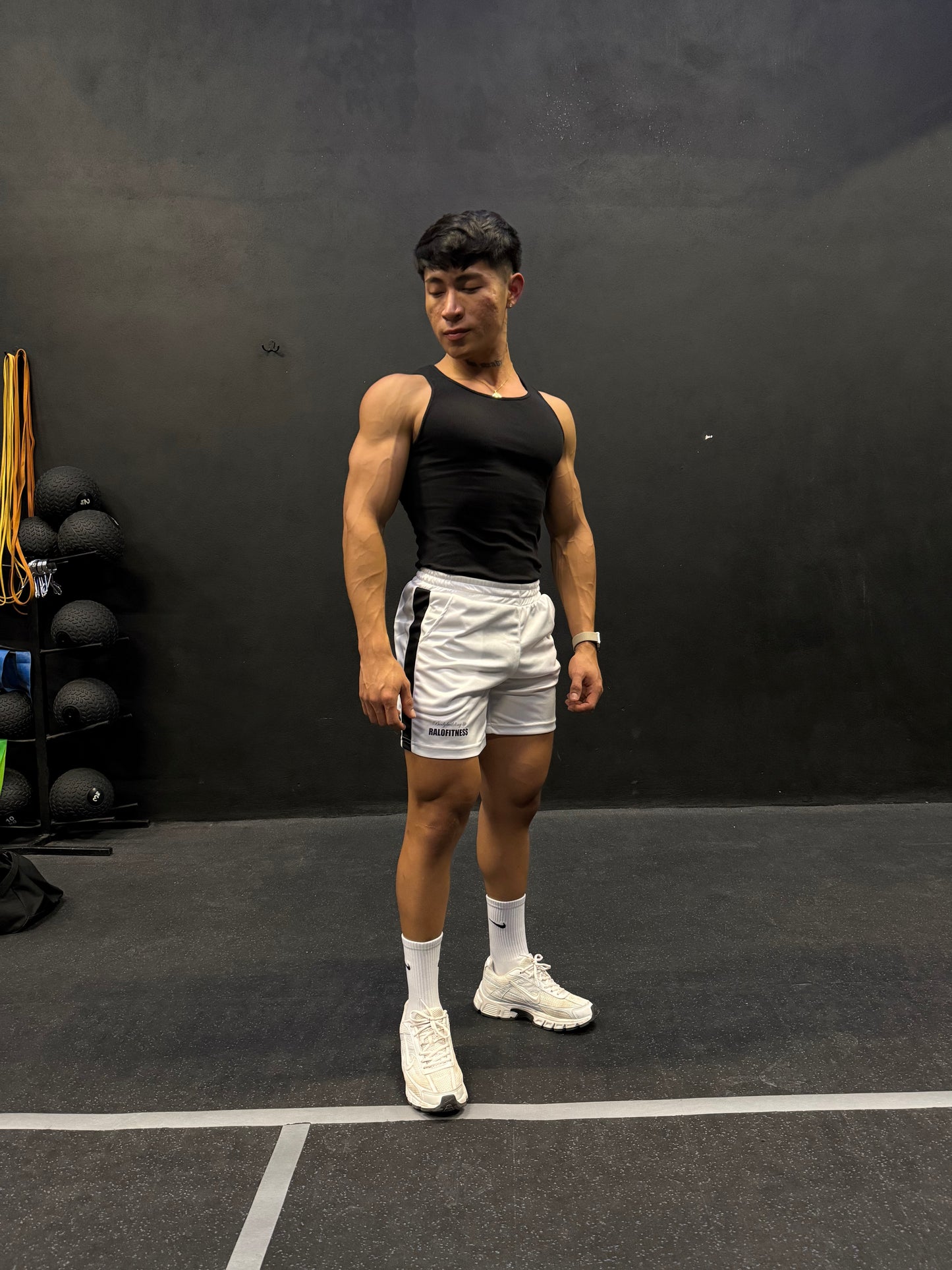 Short Bodybuilding life drifit blanco