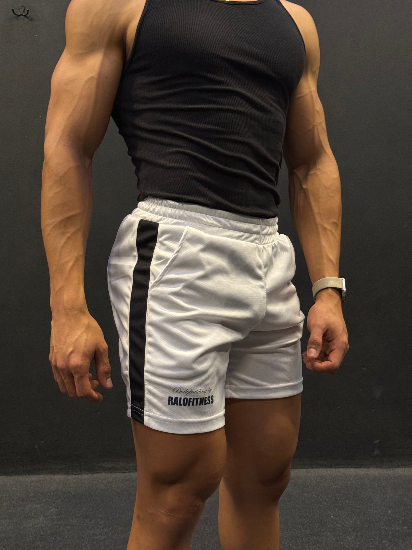Short Bodybuilding life drifit blanco