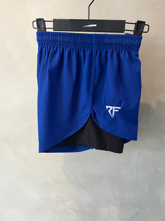 Short azul con malla