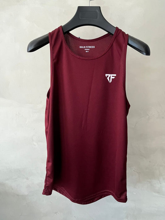 Slim Fit Tank guinda